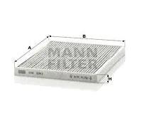 MANN-FILTER Filtro, aire habitÃ¡culo para OPEL: Corsa, Adam, Combo & FIAT: Punto, Fiorino, Doblo, Qubo & CITROÃN: Nemo (Ref: CUK 2243)