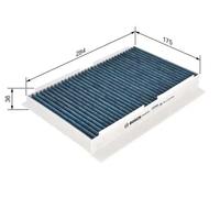 Filtro de cabina Filtro de carbón activado 0 986 628 501 BOSCH para CITROËN DS