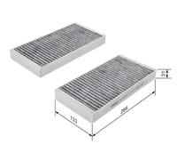 Filtro de cabina Filtro de carbón activado 1 987 432 500 BOSCH para RENAULT