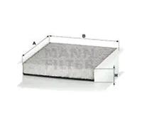 Filtro de cabina Filtro de carbón activado CUK 2040 MANN-FILTER para SUZUKI FIAT