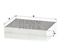 MANN-FILTER CUK 24 024 Filtro de aire de cabina - Filtro de Polen con Carbón activado - para Automóviles + Vehículos de transporte