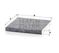 Filtro de cabina Filtro de carbón activado CUK 2544 MANN-FILTER para FIAT OPEL