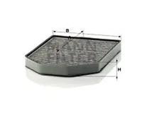 Filtro de cabina Filtro de carbón activado CUK 2949-2 MANN-FILTER para AUDI