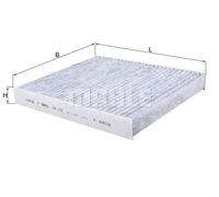 MAHLE Filtro de habitáculo LAK 1123 Filtro de carbón activado Altura: 30,0 Ancho: 204 Longitud: 240,0