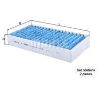 Filtro de cabina Filtro de carbón activado LAO 295/S KNECHT para MERCEDES-BENZ
