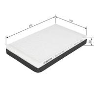 Filtro de cabina Filtro de partículas 1 987 432 062 BOSCH para VOLVO 850 S70