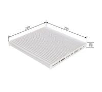 Filtro de cabina Filtro de partículas 1 987 432 246 BOSCH para NISSAN MICRA IV
