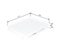 Bosch Filtro de habitáculo 1 987 435 003 para BMW Serie 1/2/3/4, M2 M3 M4, Alpina B3