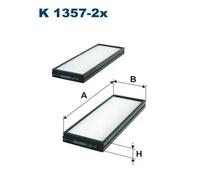 Filtro de cabina Filtro de partículas K 1357-2x FILTRON para HYUNDAI i20 I