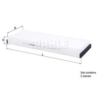 MAHLE Filtro de habitáculo LA 239/S Filtro de partículas Altura: 30,0 Ancho: 99 Longitud: 306,5 Compatible con AUDI A3 Sportback 8PA A6 C6 Avant 4F5 A6 C6 Sedán 4F2 A6 C7 4G2, 4GC A6 C5 Avant 4B5