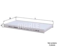 MAHLE Filtro de habitáculo LA 444/S Filtro de partículas Altura: 17,0 Ancho: 108 107 Longitud: 217,0 215,0