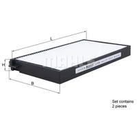 Filtro de cabina Filtro de partículas LA 634/S MAHLE para HYUNDAI H-1 Travel