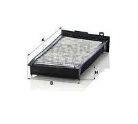 Filtro de cabina Interior del vehículo, lado conductor Filtro de carbón activado