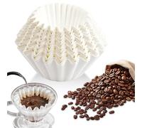 Filtro de café de 80/200 mm, 100 unidades de cesta de filtro de papel para cafetera, compatible con Beem, Philips, Cuisinart, Gastroback, bolsas de filtro de cesta blancas