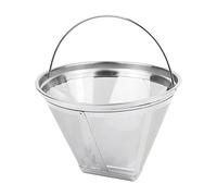 Filtro de café de acero inoxidable 4 cono filtro de café reutilizable compatible con todas las máquinas de café de 12 tazas, como Hamilton, Beach Brewer, Siemens, Donlim Dl-Kf800