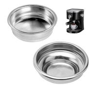 Filtro de Café de Acero Inoxidable 51 mm y 58 mm: Canasta de Filtro Expreso de 1 y 2 Tazas - Filtro de Café Compatibles con Cafeteras Cecotec Ufesa Delonghi Breville