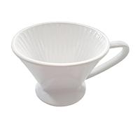 Filtro de café de porcelana, 1 x 4, 1 agujero, permanente, color blanco