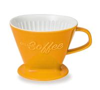 Filtro de Café de Porcelana, Tamaño de Filtro 4 (Amarillo Azafrán) | Disponible en 6 Colores