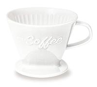 Filtro de Café de Porcelana, Tamaño de Filtro 4 (Blanco) | Disponible en 6 Colores
