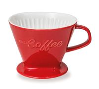 Filtro de Café de Porcelana, Tamaño de Filtro 4 (Rojo) | Disponible en 6 Colores