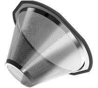 Filtro de café reutilizable compatible con Kalita Wave 185, cono de malla de acero inoxidable 304 para verter, cesta de preparación apta para lavavajillas, filtro de papel ecológico