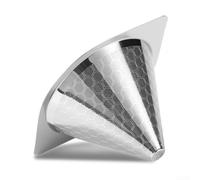 Filtro de café reutilizable de acero inoxidable para Hario para V60 02/03 verter sobre gotero con mango ergonómico doble fácil de limpiar