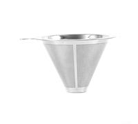 Filtro de Café Reutilizable para acero Inoxidable para Vertido Manual Dripper Cono Malla para fina Lavable Viaje Camping Hogar Talla Única(S)