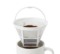 Filtro de café reutilizable, reutilizable, con filtro de malla de 6 a 8 tazas con mango - para preparar la filtración de café en casa, té de cocina