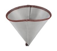 Filtro de café reutilizable, taza filtrante fina en forma de cono, soporte para gotero de malla sin papel de acero inoxidable, recipiente de colación único para cafetería, hogar, (L para 3 a 4 Tazas)