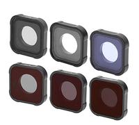 Filtro de Cámara, 6PCS STAR/CPL/ND8/ND16/ND32/NIGHT Juego de Filtros Filtro Protector de Lente de Vidrio óptico de Aluminio para GoPro Hero9