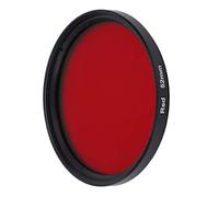 Filtro de Cámara con Rosca Roja, Resistente Al Aceite, Filtro de Lente Completamente Rojo, Resistente a los Arañazos, Impermeable, CNC, a Prueba de Polvo para Fotografiar (52mm)
