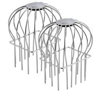 Filtro de canalón, protector de canalón, 2 piezas, filtro de cabeza redonda, protector de bajante de acero inoxidable 304, antiobstrucción, cubierta de repuesto incluso hueca para hojas, pequeño, 4, 1