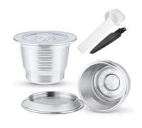 Filtro de cápsula de café recargable de acero inoxidable, 2 piezas, para Nespresso Originalline