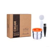 Filtro de cápsula de café reutilizable compatible con Illy Y3.2 de For ICafilas, filtro de acero inoxidable con cepillo, cuchara y opción de martillo de polvo (juego 1)