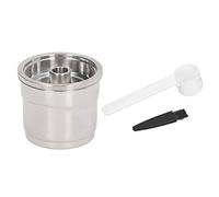 Filtro de cápsulas de café reutilizable de acero inoxidable, filtro de taza de café reutilizable para, con cuchara y cepillo, cápsula de café ecológica para hacerlo t