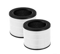 Filtro de carbón activado HEPA compatible para Coway Airmega 100 - Alta eficiencia True H13 para medios trampas humo, cocina, olores, dormitorio, oficina, purificador de aire, piezas 2 unidades