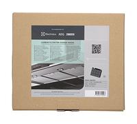 Filtro de Carbón Activo (CarameEG 902980045/6 230 x 210 mm MCFE01 Tipo 15 para campana extractora, filtro rectangular de carbón activado con alarma TimeStrip, también Whirlpool 48400008575 Indesit