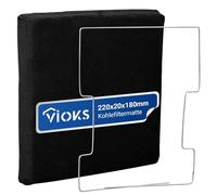 Filtro de carbón activo de repuesto para Wpro 484000008571 Type20, filtro de carbón activo para campana extractora, 220 x 180 x 20 mm, con alambre de fijación