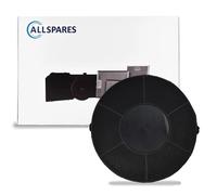 AllSpares Filtro de carbón para campanas - Compatible con AEG-Electrolux 9029793610 / E3CFT48, Whirlpool 48400008783 / AMC037, Tipo 48, Candy 49027157, Elica F00572, modelo 48 (Ø160mm)