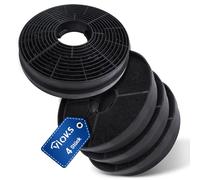 Filtro de carbón para campana extractora, juego de 4 filtros de repuesto para Respekta MIZ0058, 105 mm de diámetro