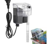 Filtro de cascada para acuario - Bomba de aireación enchufable con filtro para acuario de pared de bajo ruido para acuarios de agua salada y | Skimmer de aceite con filtración rápida, elimina las