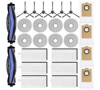 Filtro de cepillo principal, bolsa for polvo, paño de fregona, cepillos laterales, Compatible con Lefant, M3 Max/M3L M3, piezas de aspiradora(26pcs)