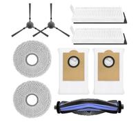 Filtro de cepillo principal, bolsa for polvo, paño de fregona, cepillos laterales, Compatible con Lefant, M3 Max/M3L M3, piezas de aspiradora(9pcs)