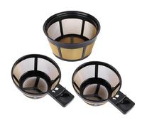 Filtro de cesta de café reutilizable compatible con cafetera Hamilton Beach de 2 vías 49980A 49980Z 49933 47650, 2 repuestos de preparación individual + 1 filtro de café de cesta de 8 a 12 tazas para