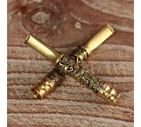 Filtro de Cigarrillos,Porta cigarrillos de latón,Boquilla filtrante para el Humo del Tabaco Reutilizable, para filtrar el alquitrÁ para Cigarrillos de tamaño Regular y súper Delgados(2PS)