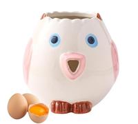 Filtro de clara de huevo, separador de yema - Herramienta para separar huevos de cerámica con forma de pollito | Práctico divisor de filtros de huevos para uso doméstico, tanque de almacenamiento