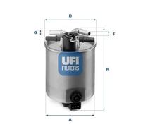 Filtro de combustible Cartucho filtrante 24.025.01 UFI para NISSAN