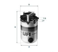 Filtro de combustible Cartucho filtrante 24.095.00 UFI para NISSAN