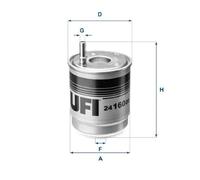 Filtro de combustible Cartucho filtrante 24.160.00 UFI para KIA HYUNDAI