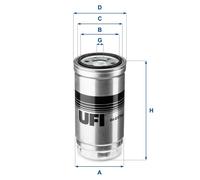 Filtro de combustible Cartucho filtrante 24.417.00 UFI para BMW ROVER ALPINA MG